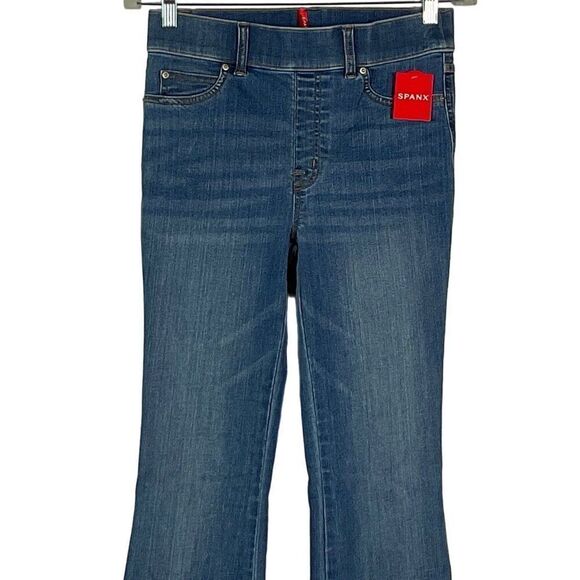 Spanx EveryWear Flare Jeans, size S/P, Vintage Indigo, Denim Cotton Blend, NWT - Picture 7 of 16